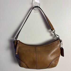 Coach Vintage Y2K Brown Half Moon Leather Bag